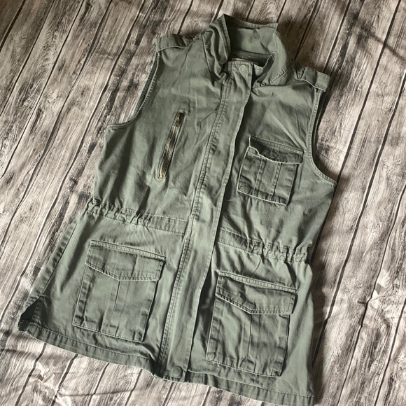 Ashley By 26 International Jackets & Blazers - Ashley | Utility Cargo Vest Olive Green